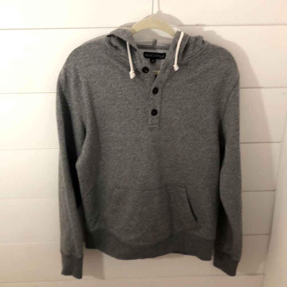 Men’s JCrew hoodie with buttons. Size medium